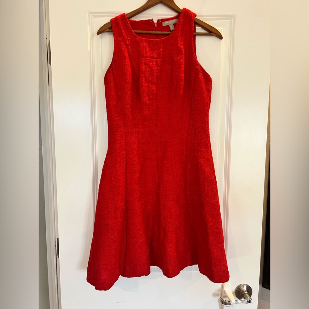 Banana Republic Red Tweed Dress Size 2